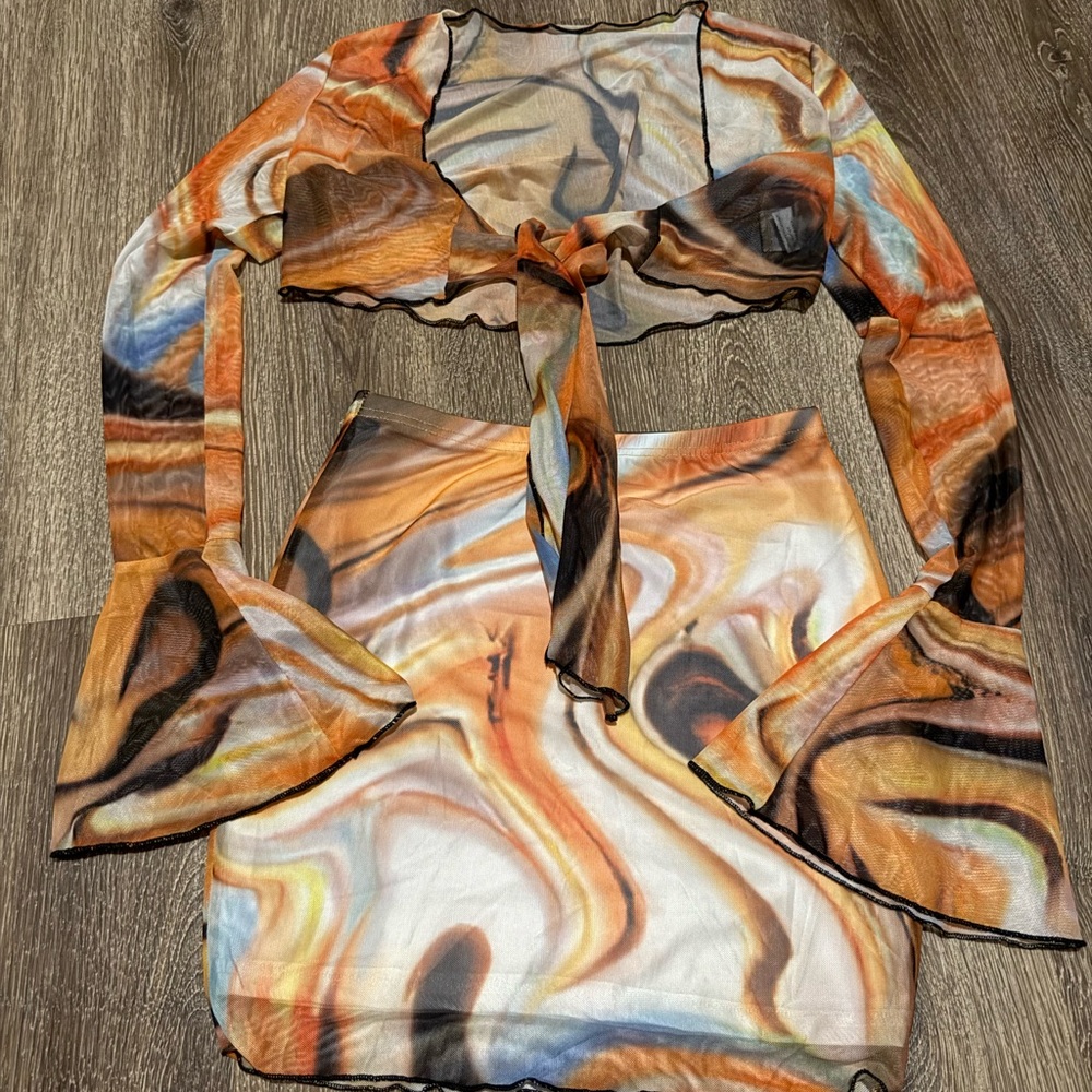 Multicolor Skirt Set